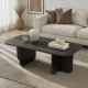Table basse AVELIA - 120 cm - Chêne cérusé noir