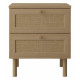 Table de chevet SALVIA - Chêne & cannage - 50 cm