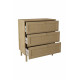 Commode SALVIA - Chêne & cannage - 3 tiroirs