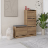 Meuble à chaussures avec banc SCALA - 105 cm - 2 finitions au choix