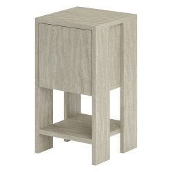 Table d'appoint PIVA - 30 cm - Façon travertin
