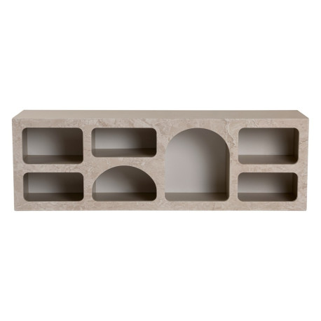 Meuble TV ALVARO - 160 cm - Travertin & Sable