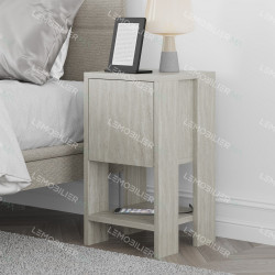 Table d'appoint PIVA - 30 cm - Façon travertin