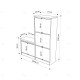Meuble à chaussures avec banc SCALA - 105 cm - Noyer
