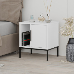 Table de chevet BRAVA - 45 cm - Blanc