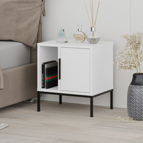 Table de chevet BRAVA - 45 cm - Blanc
