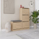 Meuble à chaussures avec banc SCALA - 105 cm - Chêne