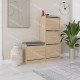 Meuble à chaussures avec banc SCALA - 105 cm - Chêne