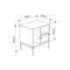 Table de chevet BRAVA - 45 cm - Blanc