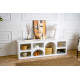 Meuble TV ALVARO - 160 cm - Blanc satin