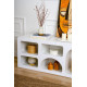 Meuble TV ALVARO - 160 cm - Blanc satin