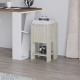 Table d'appoint PIVA - 30 cm - Façon travertin