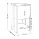 Table d'appoint PIVA - 30 cm - Façon travertin
