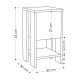 Table d'appoint PIVA - 30 cm - Façon travertin