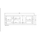 Meuble TV ALVARO - 160 cm - Blanc satin