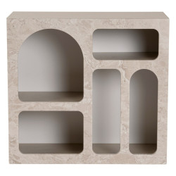 Meuble à niches CASELLA - 80 cm - Travertin & Sable