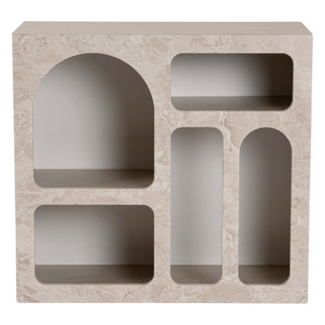 Meuble à niches CASELLA - 80 cm - Travertin & Sable