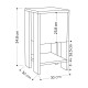 Table d'appoint PIVA - 30 cm - Noyer
