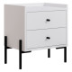 Table de chevet MIRANDA - 45 cm - Blanc Pure