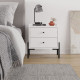 Table de chevet MIRANDA - 45 cm - Blanc Pure