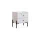 Table de chevet MIRANDA - 45 cm - Blanc Pure