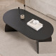 Table basse ovale ELIVA - 120 cm - Chêne cérusé noir