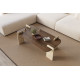 Table basse LINARIA - 120 cm - Noyer & Travertin