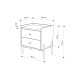Table de chevet MIRANDA - 45 cm - Blanc Pure