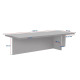 Table basse TIMEO - 120 cm - Travertin & Noyer