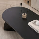 Table basse ovale ELIVA - 120 cm - Chêne cérusé noir