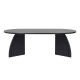 Table basse ovale ELIVA - 120 cm - Chêne cérusé noir