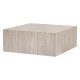 Table basse CUBRA - 90 cm - Façon travertin