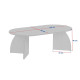 Table basse ovale ELIVA - 120 cm - Chêne cérusé noir