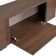 Meuble TV LEVANTO - 180 cm - Noyer & Acier noir
