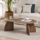 Table basse ovale ELIVA - 120 cm - Noyer