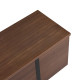 Meuble TV LEVANTO - 180 cm - Noyer & Acier noir