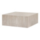 Table basse CUBRA - 90 cm - Façon travertin