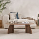 Table basse ovale ELIVA - 120 cm - Noyer
