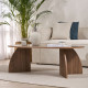 Table basse ovale ELIVA - 120 cm - Noyer