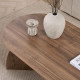 Table basse ovale ELIVA - 120 cm - Noyer