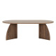 Table basse ovale ELIVA - 120 cm - Noyer