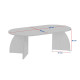 Table basse ovale ELIVA - 120 cm - Noyer