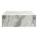 Table basse CUBRA - 90 cm - Façon marbre blanc de Carrare