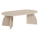 Table basse ovale ELIVA - 120 cm - Façon travertin