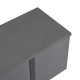 Meuble TV LEVANTO - 180 cm - Anthracite & Acier Noir