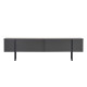 Meuble TV LEVANTO - 180 cm - Anthracite & Acier Noir