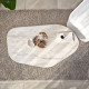 Table basse ovale ROVENA - 100 cm - Façon travertin
