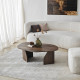 Table basse ovale ROVENA - 100 cm - Noyer