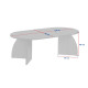 Table basse ovale ELIVA - 120 cm - Façon travertin