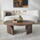 Table basse ovale ROVENA - 100 cm - Noyer